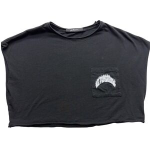 Civil Regime No Tomorrow Cropped Graphic Pocket Tee Women S Black